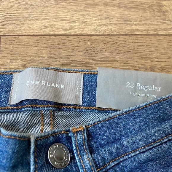 NWT Everlane High Rise Skinny Jeans 23 - Picture 5 of 7